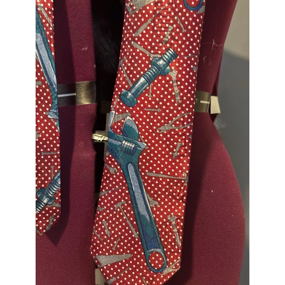 Men’s Home improvement tv show tool wrench neck tie